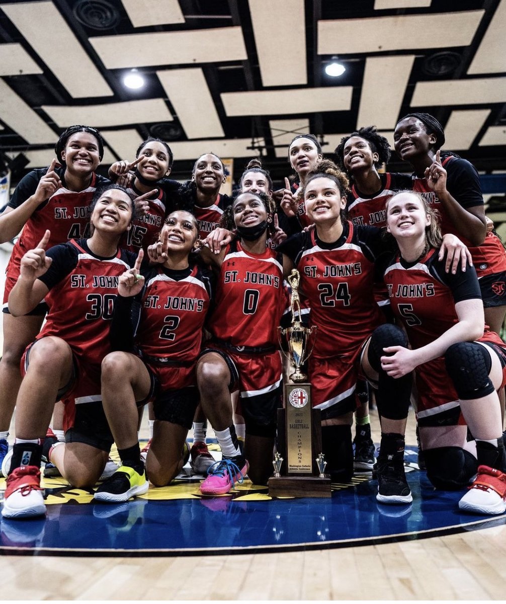 St. John’s girls, underdogs for once, take down Bishop McNamara for WCAC title