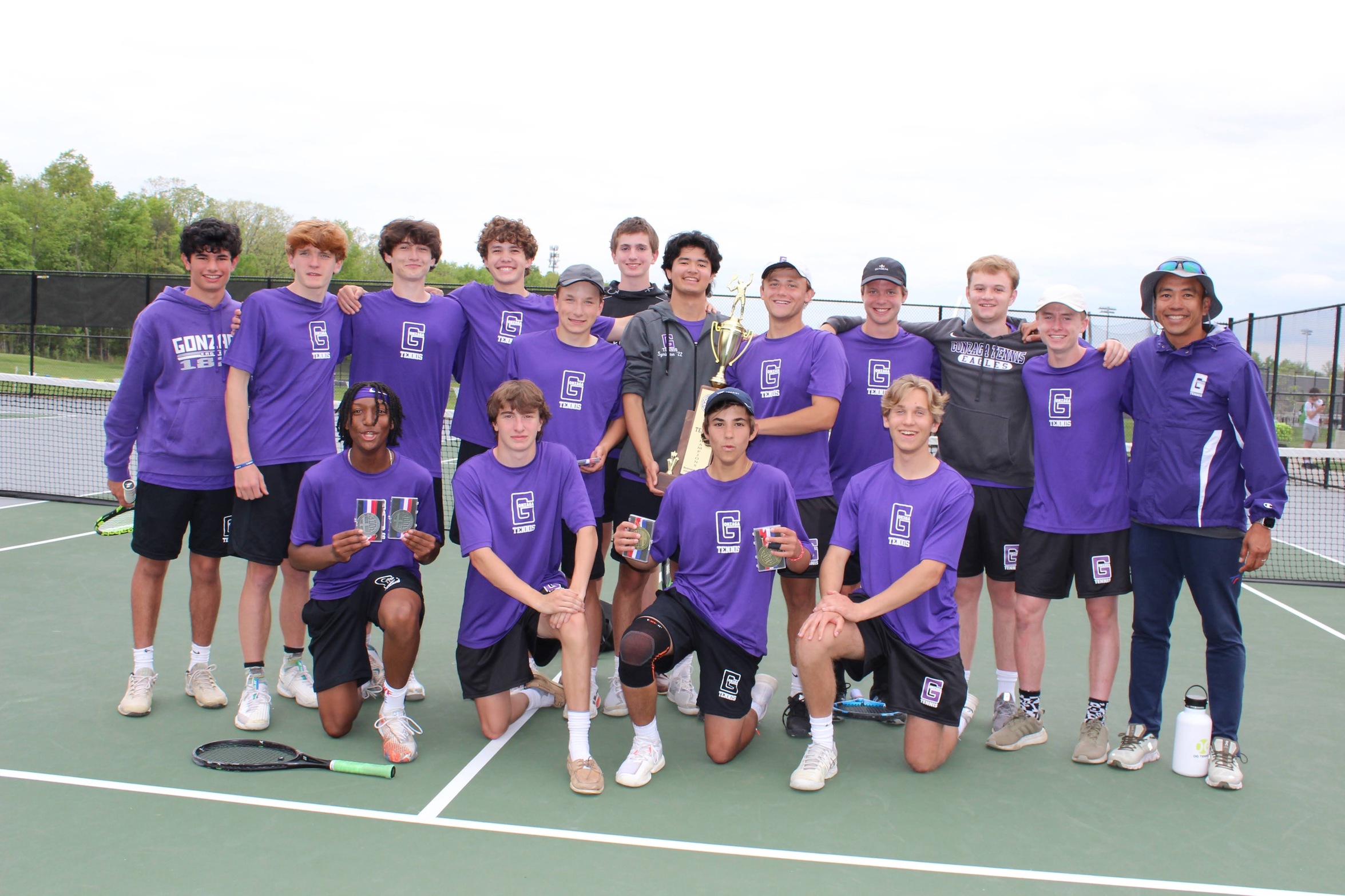 Gonzaga fights through nerves, claims WCAC team tennis title