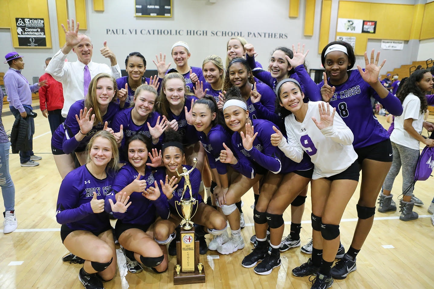 Holy Cross ‘relieved’ to win sixth straight WCAC volleyball title